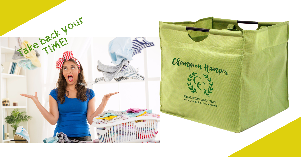 Stressed about Laundry? Try Champion Cleaners Wash Dry and Fold hamper services.